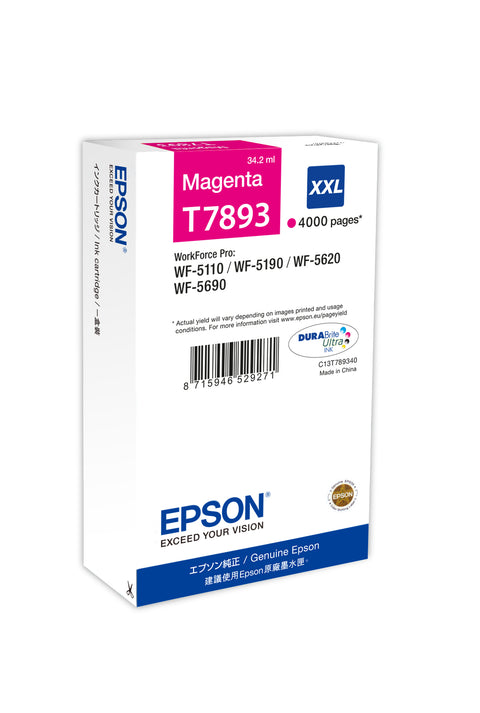 Epson C13T789340/T7893XXL Ink cartridge magenta extra High-Capacity XXL, 4K pages 34,2ml for Epson WF 5110