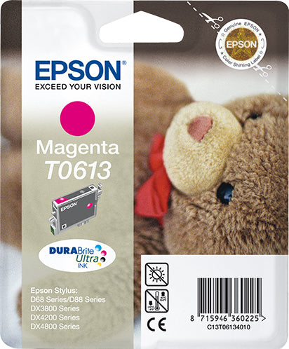 Epson C13T06134010/T0613 Ink cartridge magenta, 250 pages/5% 8ml for Epson Stylus D 68