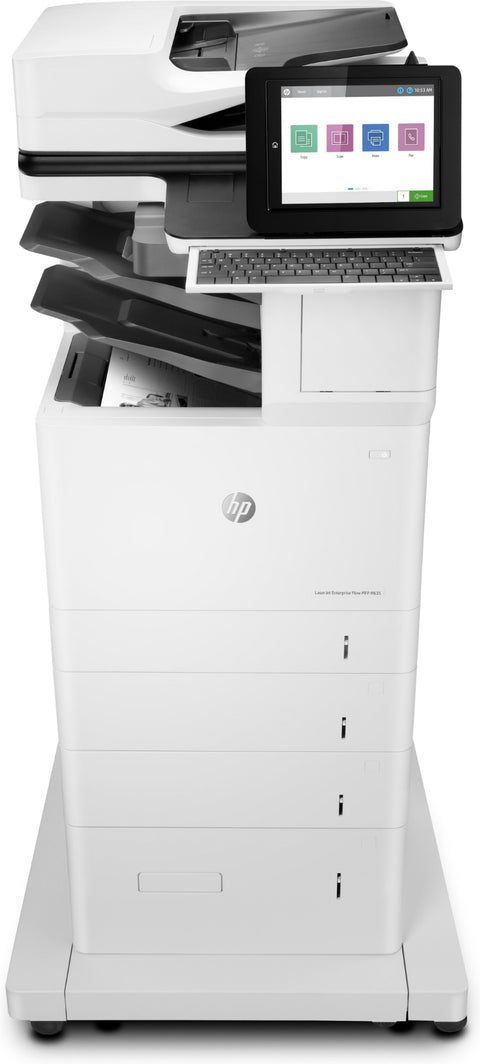 HP LaserJet Enterprise Flow MFP M635z, Print, copy, scan, fax, Scan to email; Two-sided printing; 150-sheet ADF; Energy Efficient; Strong Security