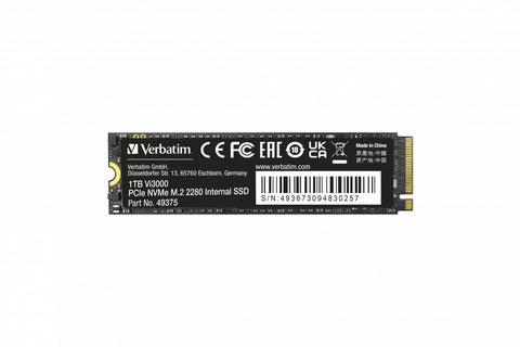 Verbatim Vi3000 PCIe NVMe M.2 SSD 1TB 1000 GB PCI Express 3.0