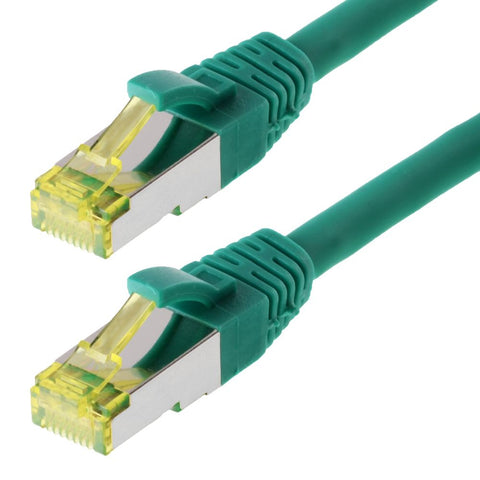 Helos S/FTP (PIMF) CAT 6a 7.5m networking cable Green Cat6a S/FTP (S-STP)