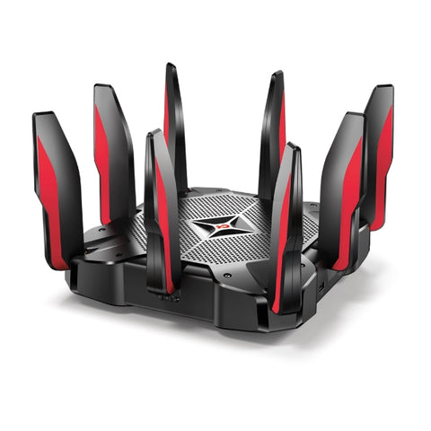 TP-Link Archer C5400X wireless router Gigabit Ethernet Tri-band (2.4 GHz / 5 GHz / 5 GHz) Black, Red