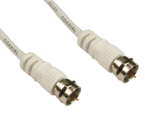 Cables Direct Coaxial F 0.5m coaxial cable White