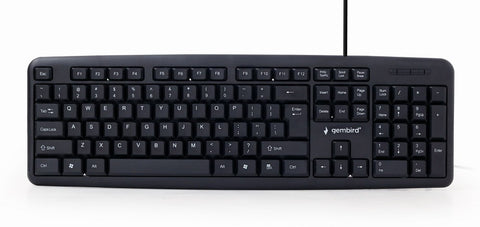 Gembird KB-U-103-RU keyboard USB QWERTY English, Russian Black