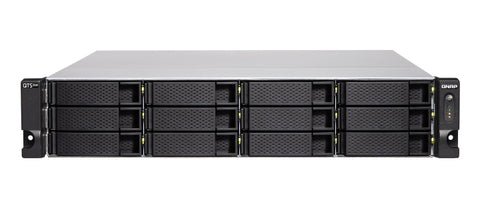 QNAP TS-h1277XU-RP-3700X-32G 96TB 12x8TB Seagate Exos 12 Bay NAS Rackmount Rack (2U) Ethernet LAN Black, Grey