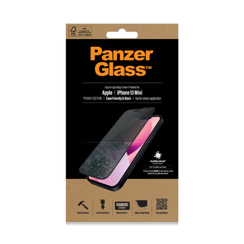 PanzerGlass ™ Privacy Screen Protector Apple iPhone 13 Mini | Edge-to-Edge