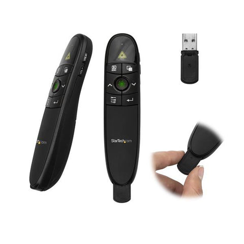 StarTech.com Wireless Presentation Remote with Green Laser Pointer - 90 ft. (27 m)