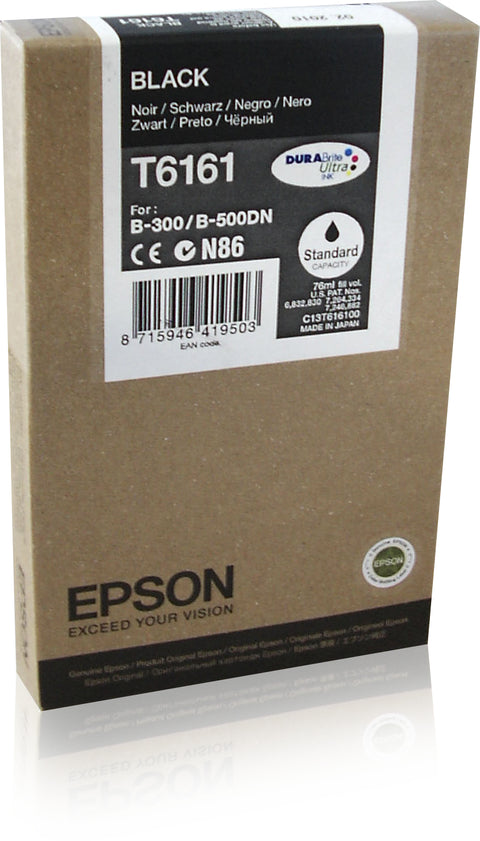 Epson C13T616100/T6161 Ink cartridge black, 3K pages 76ml for Epson B 300/500