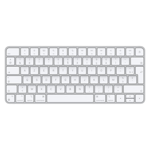 Apple Magic keyboard USB + Bluetooth AZERTY French Aluminium, White